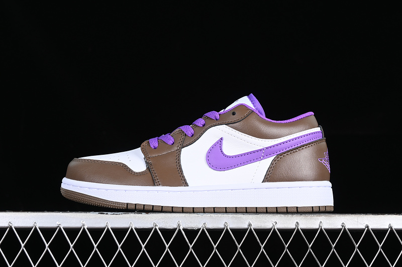 Air Jordan 1 Low Palomino White/Brown/Purple 3