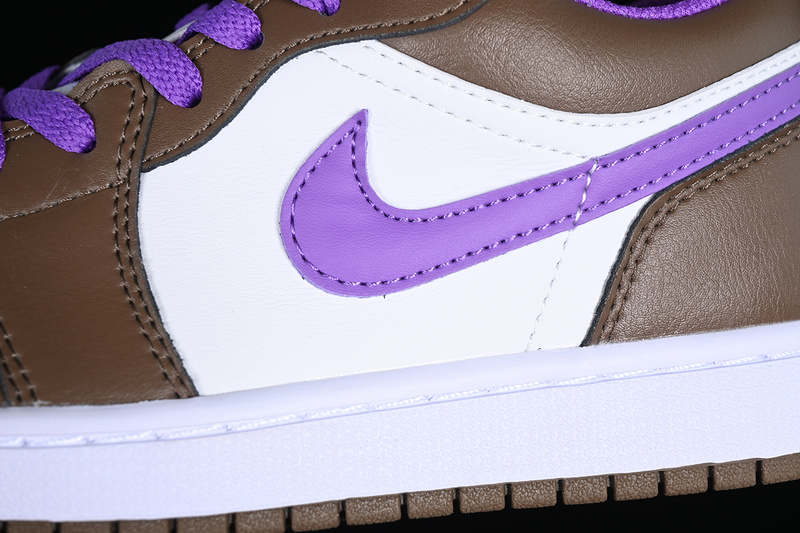 Air Jordan 1 Low Palomino White/Brown/Purple 19