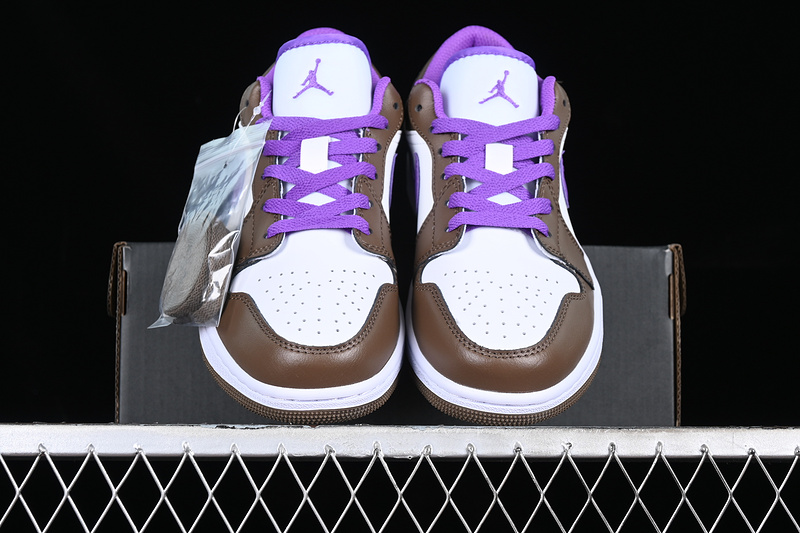 Air Jordan 1 Low Palomino White/Brown/Purple 23