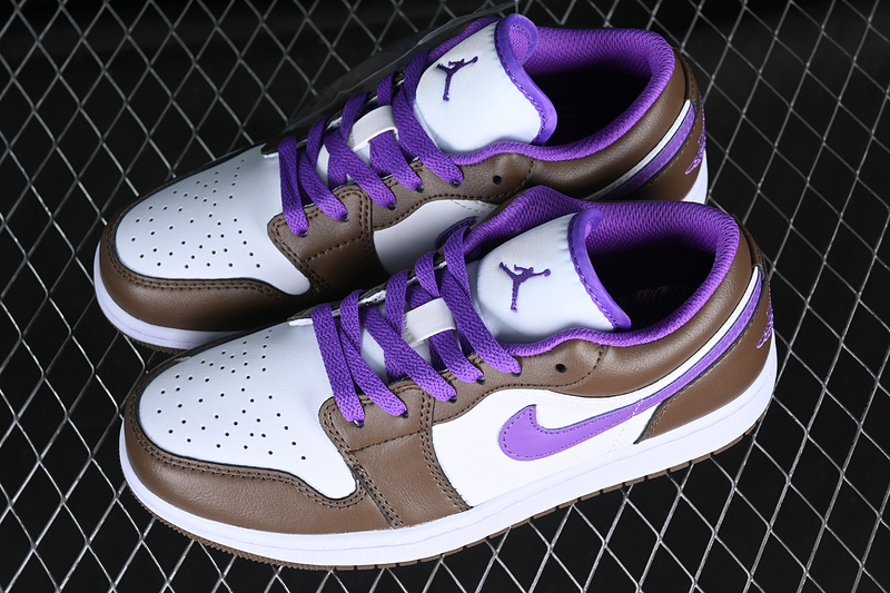 Air Jordan 1 Low Palomino White/Brown/Purple 31