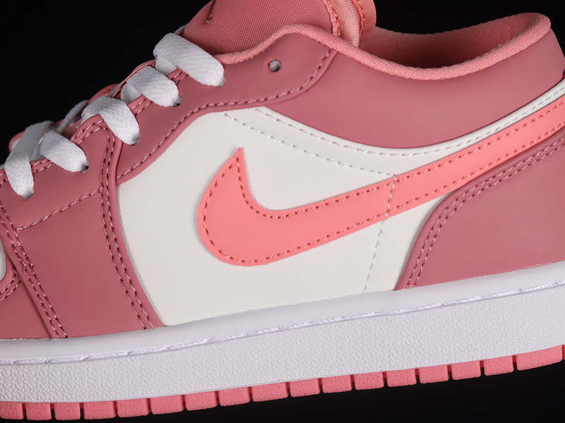 Air Jordan 1 Low White/Red/Pink 3