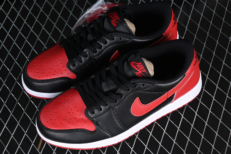 Air Jordan 1 Retro Low Og Bred Black/Varsity Red-Sail 13