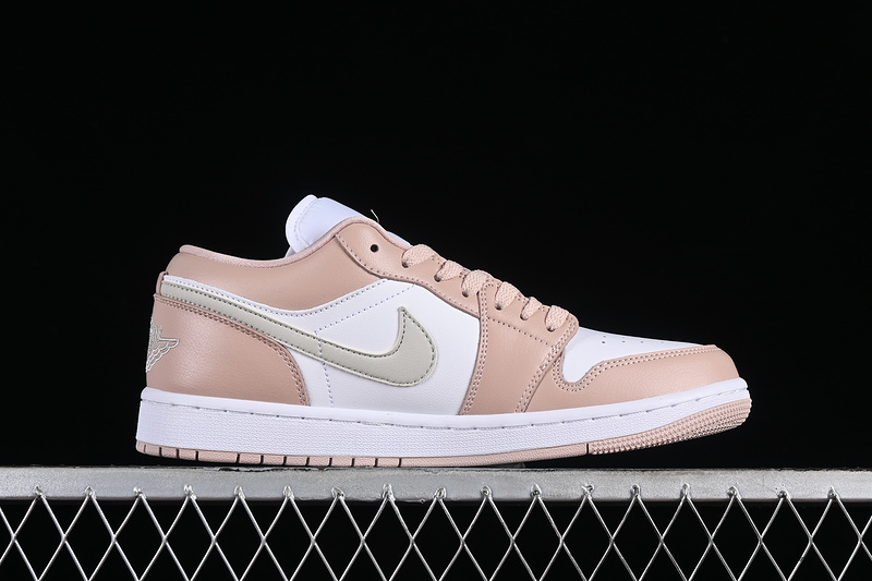 Air Jordan 1 Low White/Pink/Particle Beige/Light Bone 5