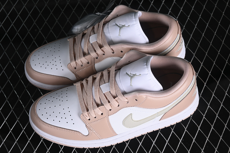 Air Jordan 1 Low White/Pink/Particle Beige/Light Bone 21