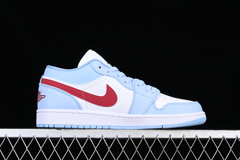 Air Jordan 1 Low White/Blue/Red 3