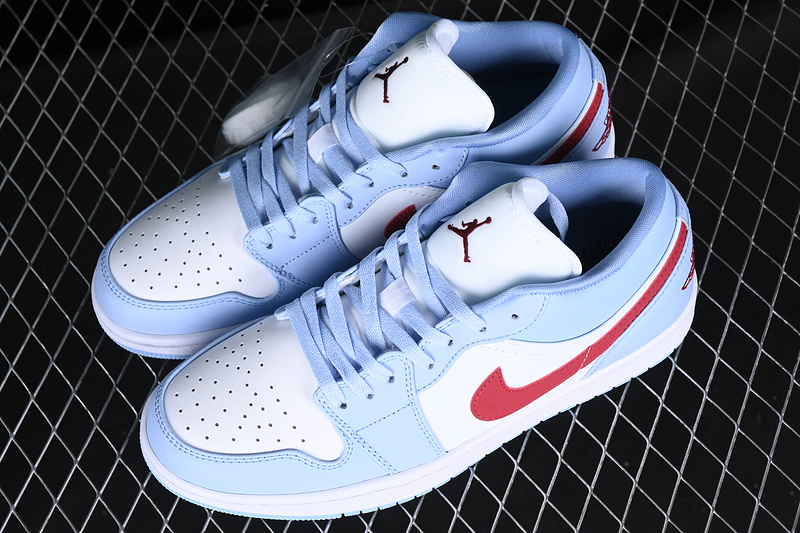 Air Jordan 1 Low White/Blue/Red 11