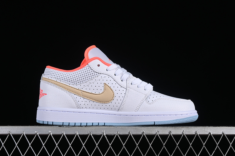 Air Jordan 1 Low Se White/Flash Crimson/Psychic Blue/Sesame 13