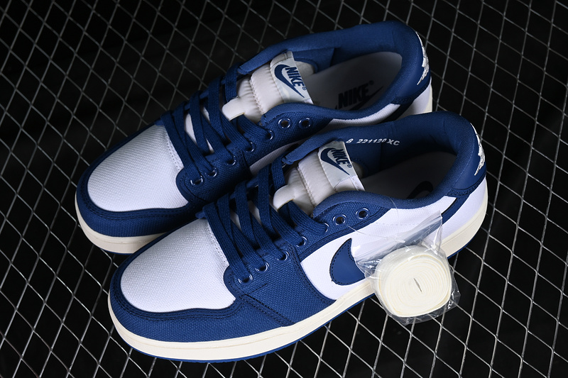 Air Jordan 1 Ko Low White/Dark Royal Blue/Sail 13