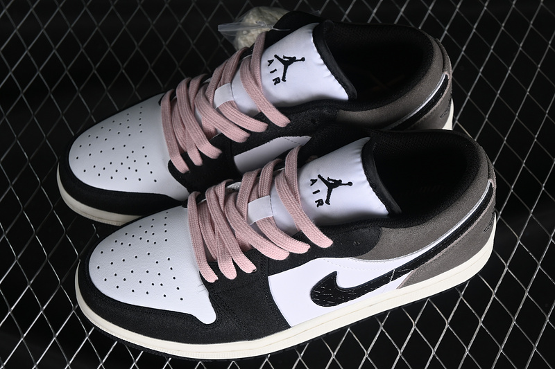 Air Jordan 1 Low Black/White/Grey/Pink 21