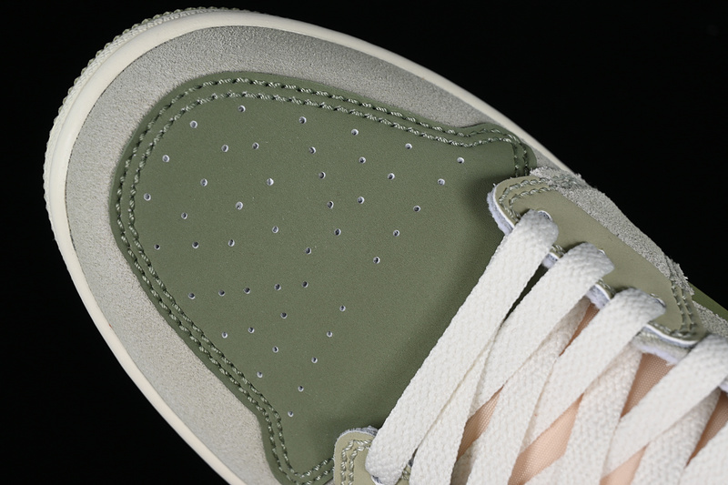 Air Jordan 1 Low Craft Se Light Olive White/Black/Grey/Green 9