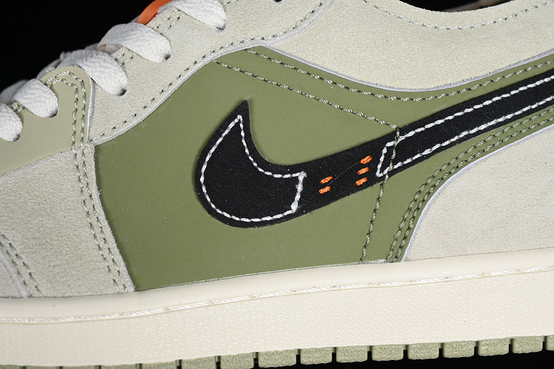 Air Jordan 1 Low Craft Se Light Olive White/Black/Grey/Green 27