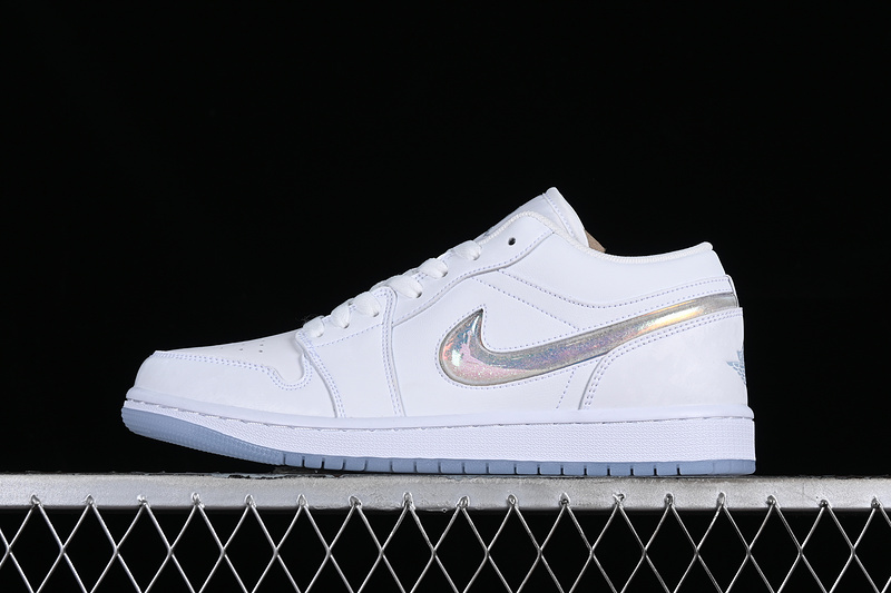 Air Jordan 1 Low White/Grey/Silver 7