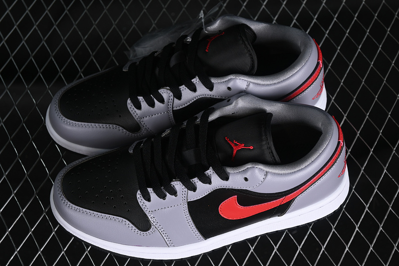 Air Jordan 1 Low Grey/Black/Red 25