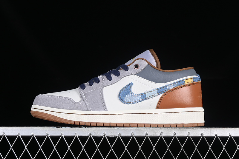 Air Jordan 1 Low Grey/Blue/Brown/White 7