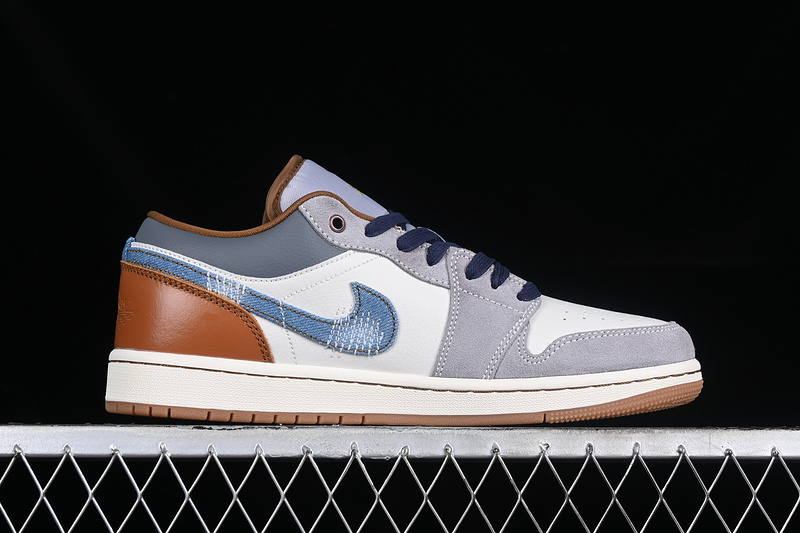 Air Jordan 1 Low Grey/Blue/Brown/White 11