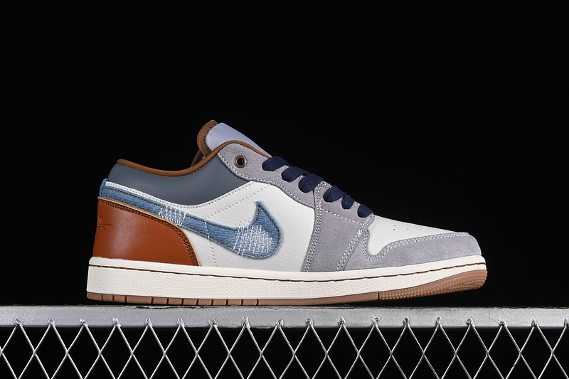 Air Jordan 1 Low Se Phantom/Coconut Milk/Amber Brown/Star Blue 3