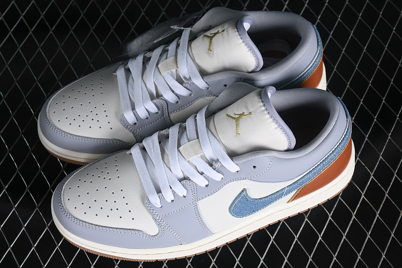 Air Jordan 1 Low Phantom/Coconut Milk/Amber Brown/Light Armory Blue 9