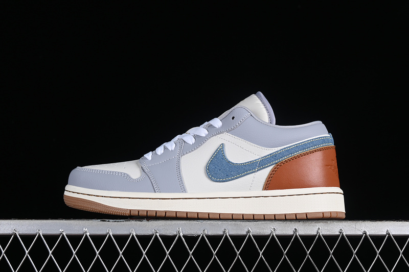 Air Jordan 1 Low Phantom/Coconut Milk/Amber Brown/Light Armory Blue 23