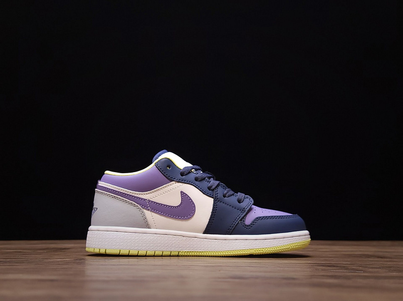 Air Jordan 1 Low Mismatched Thunder Blue/White/Purple Magenta 21