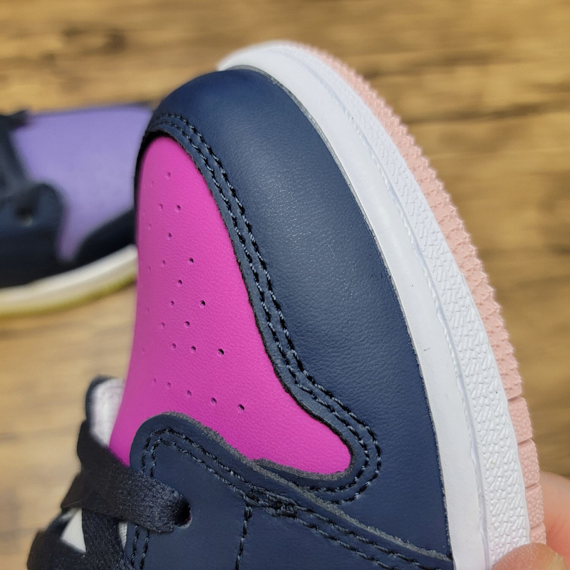 Air Jordan 1 Low Mismatched Thunder Blue/White/Purple Magenta 31