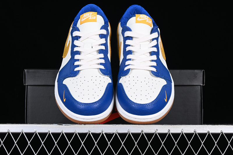 Air Jordan 1 Low White/Blue/Yellow 17