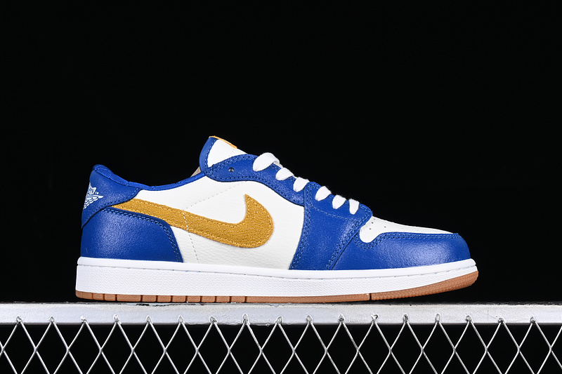 Air Jordan 1 Low White/Blue/Yellow 21