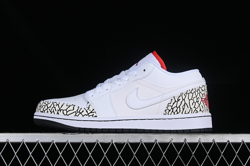 Air Jordan 1 Low White/Varsity Red/Black/Cement Grey 21