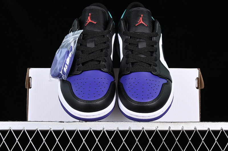 Air Jordan 1 Low Black/White/Blue/Purple 9