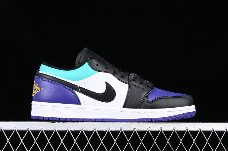 Air Jordan 1 Low Black/White/Blue/Purple 21