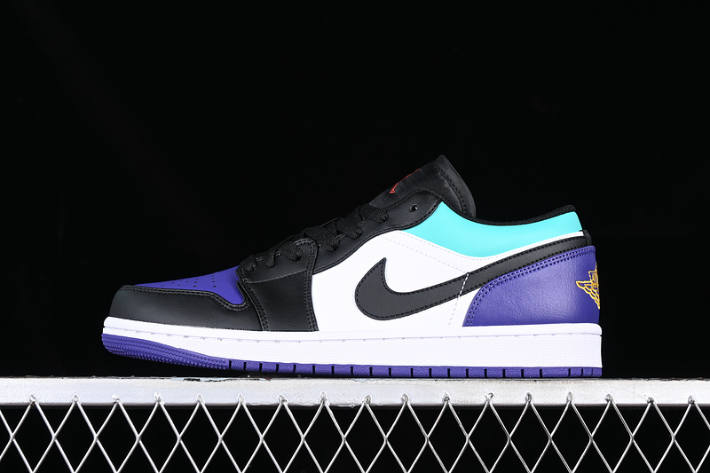 Air Jordan 1 Low Black/White/Blue/Purple 23