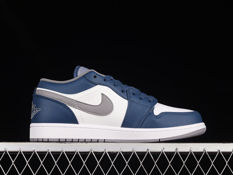 Air Jordan 1 Low True Blue/Cement Grey-White 7