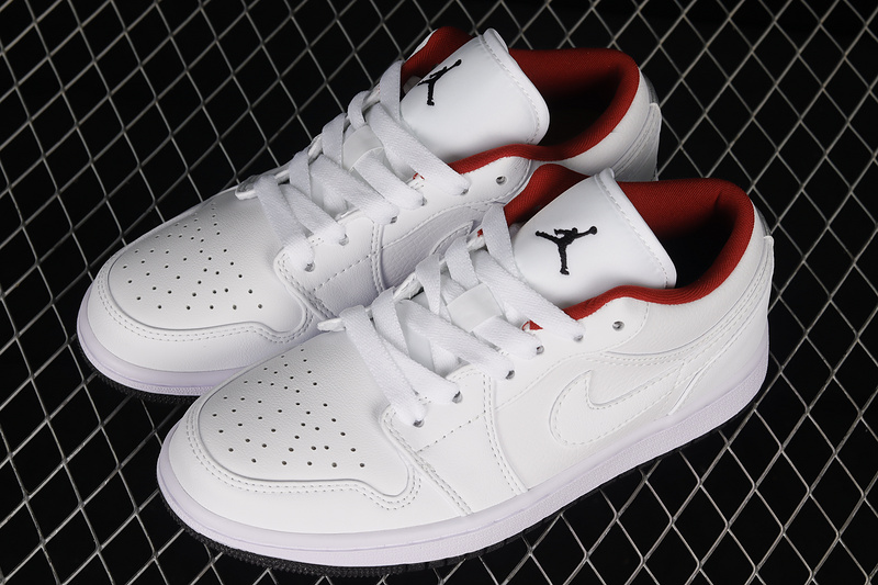 Air Jordan 1 Low White/Red/Black 21