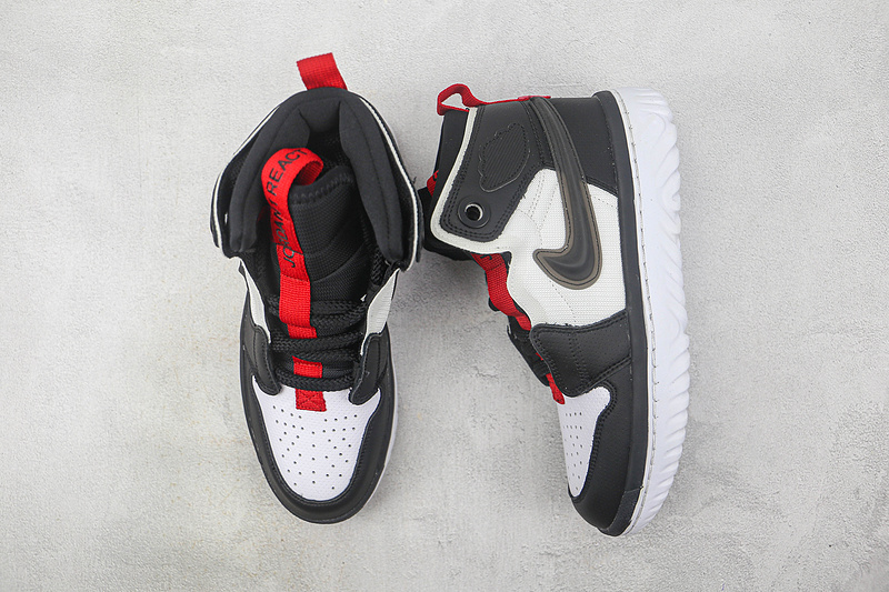 Air Jordan 1 React High Black/White/Gym Red-Black 7