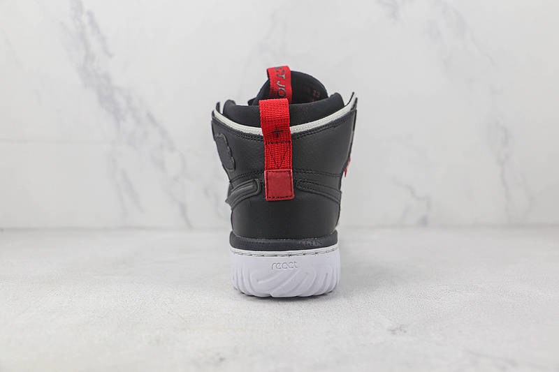 Air Jordan 1 React High Black/White/Gym Red-Black 15