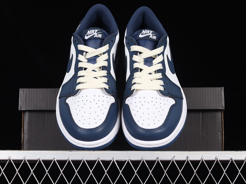 Air Jordan 1 Low Og Navy Blue/White/Navy Blue 19