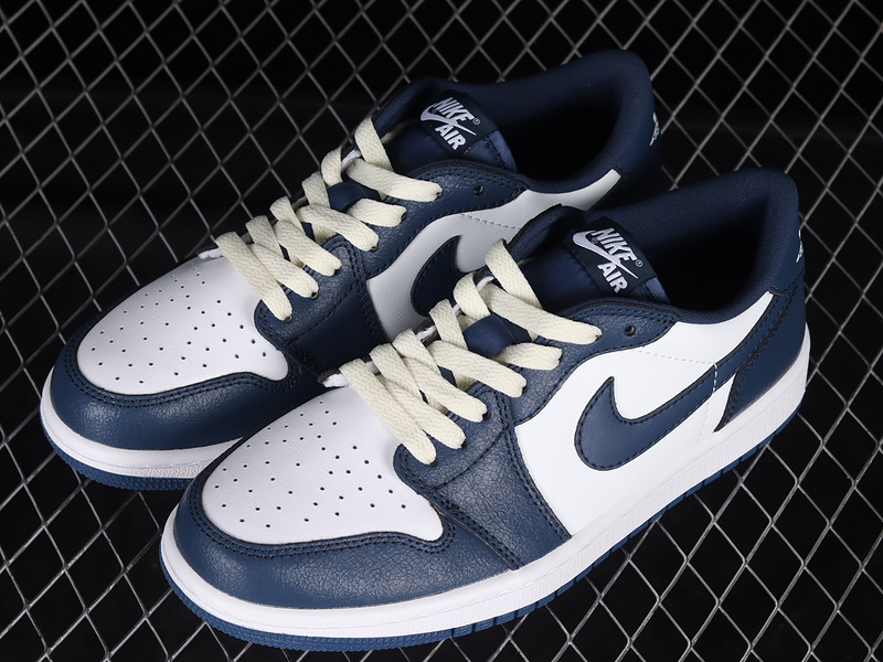 Air Jordan 1 Low Og Navy Blue/White/Navy Blue 29