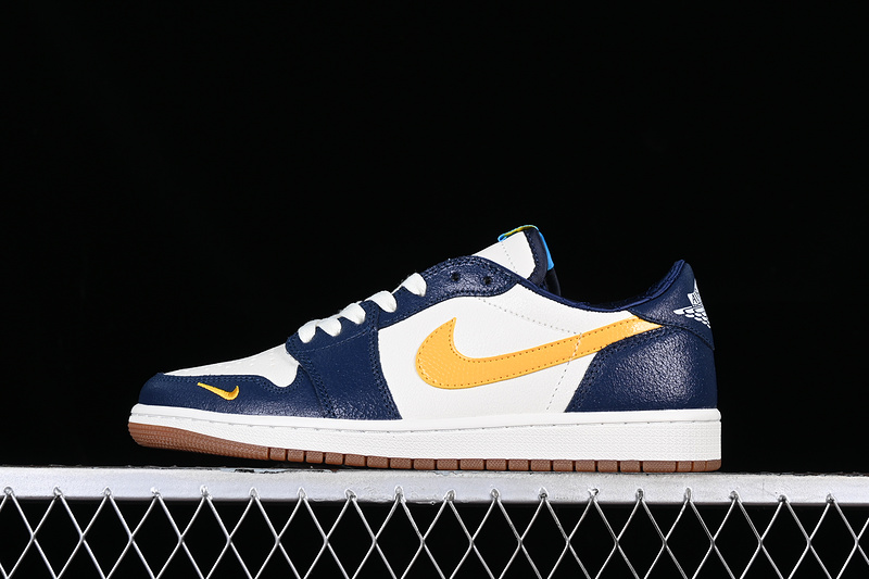 Air Jordan 1 Low Og Aj1 White/Blue/Yellow 5