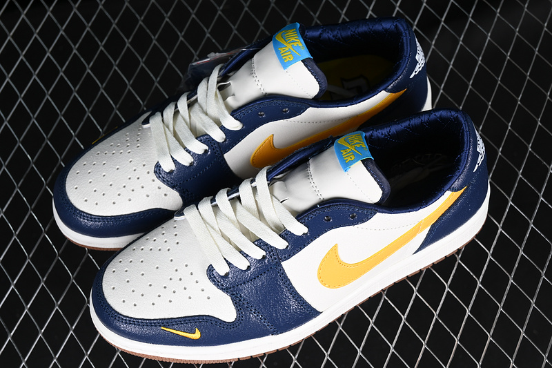 Air Jordan 1 Low Og Aj1 White/Blue/Yellow 11