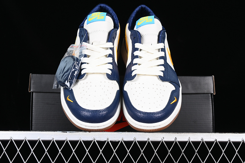 Air Jordan 1 Low Og Aj1 White/Blue/Yellow 15