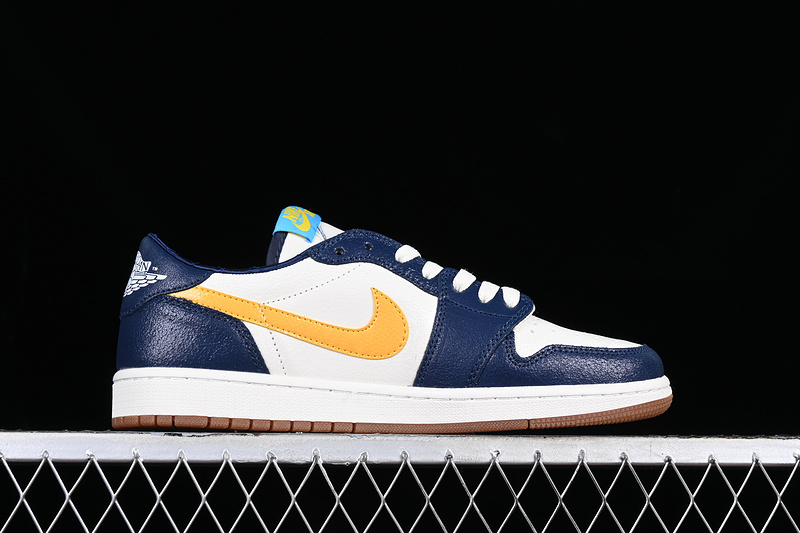 Air Jordan 1 Low Og Aj1 White/Blue/Yellow 17