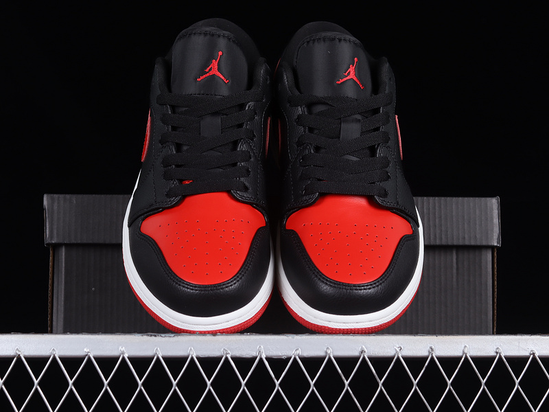 Air Jordan 1 Low Black/Gym Red-Sail 5