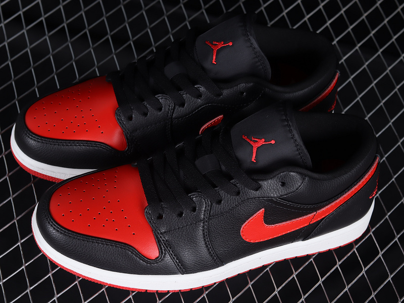 Air Jordan 1 Low Black/Gym Red-Sail 13