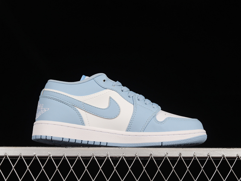 Air Jordan 1 Low White/White/Ice Blue 5