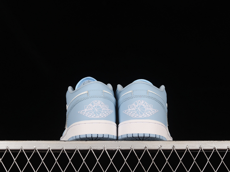 Air Jordan 1 Low White/White/Ice Blue 13