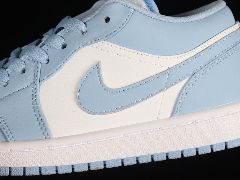 Air Jordan 1 Low White/White/Ice Blue 15