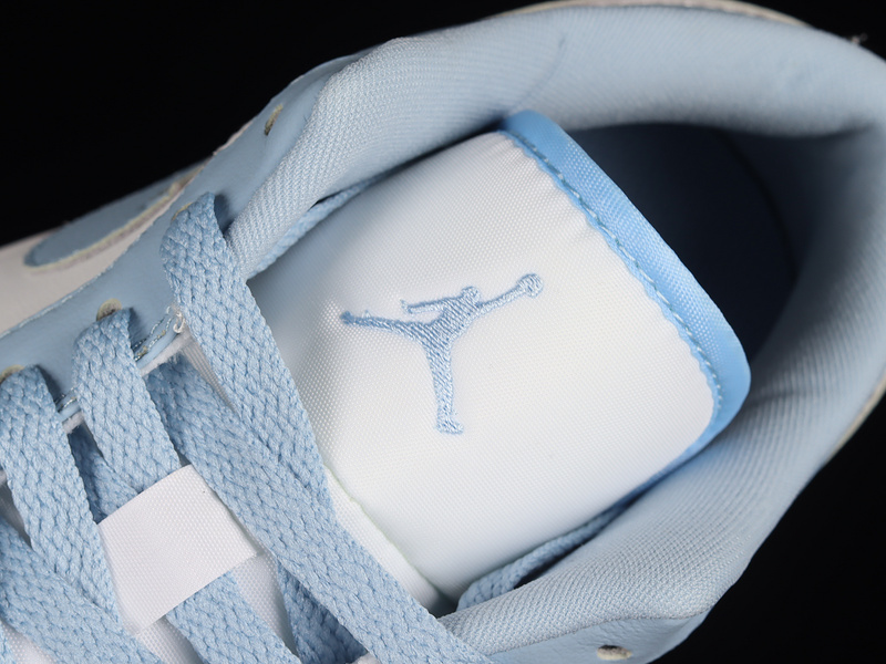 Air Jordan 1 Low White/White/Ice Blue 23