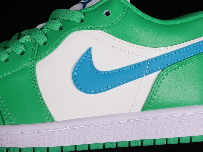 Air Jordan 1 Low Lucky Green/Aquatone-White 7