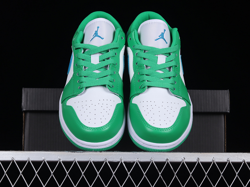 Air Jordan 1 Low Lucky Green/Aquatone-White 9