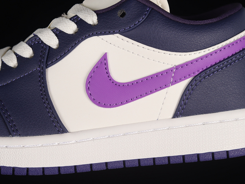 Air Jordan 1 Low White/Black/Purple 5