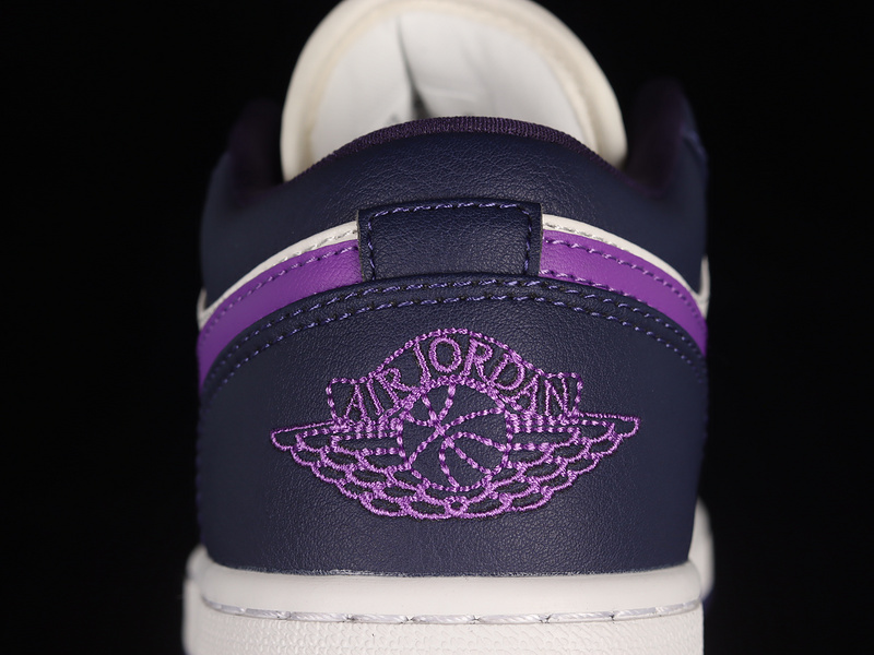 Air Jordan 1 Low White/Black/Purple 17